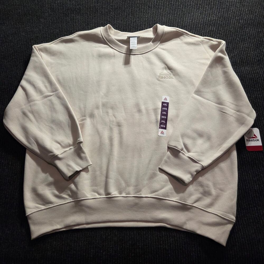 Oversized Reebok Crewneck Pumice Cream Women's 2XL NWT